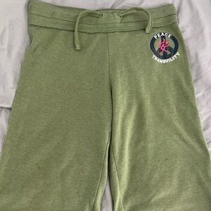 Girls green sweat shorts size 10, by Like,Love